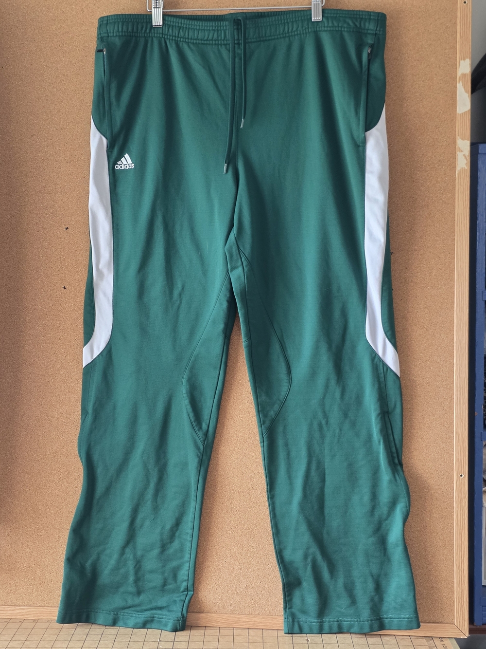 Vintage Adidas Climacool MT14 Track Pants Green XL Y2K Sporty Retro